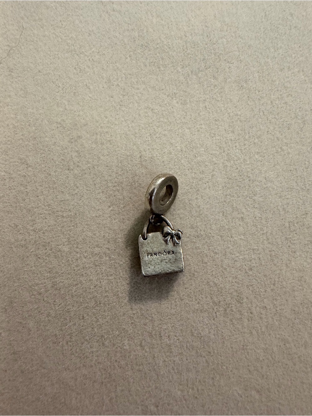 Pandora Silver Shopping Bag Charm with Bow